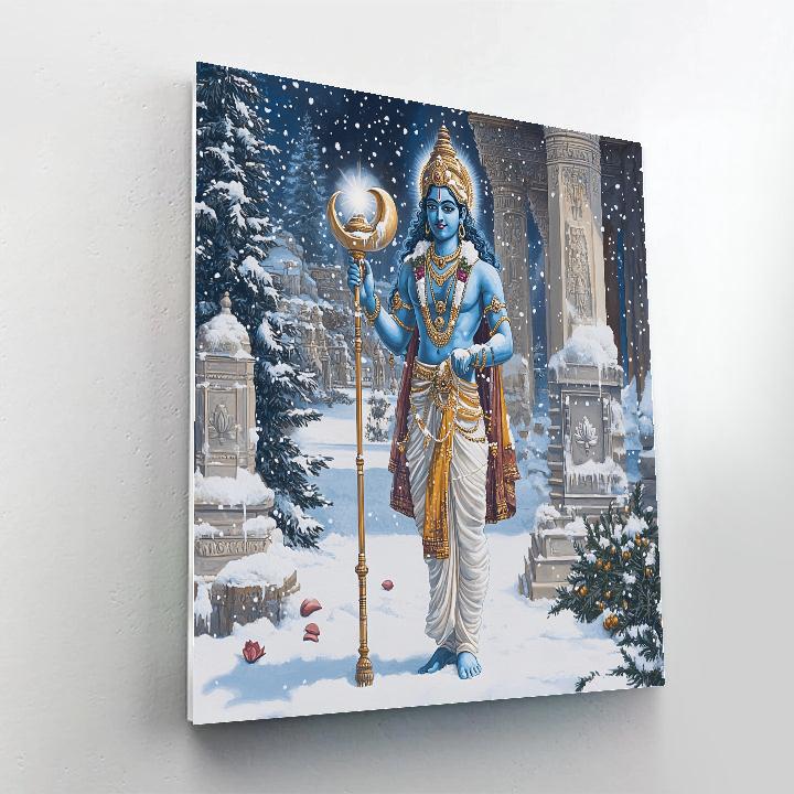 Vishnu In A Snow Temple Of Quiet Stars Numbered painting kits