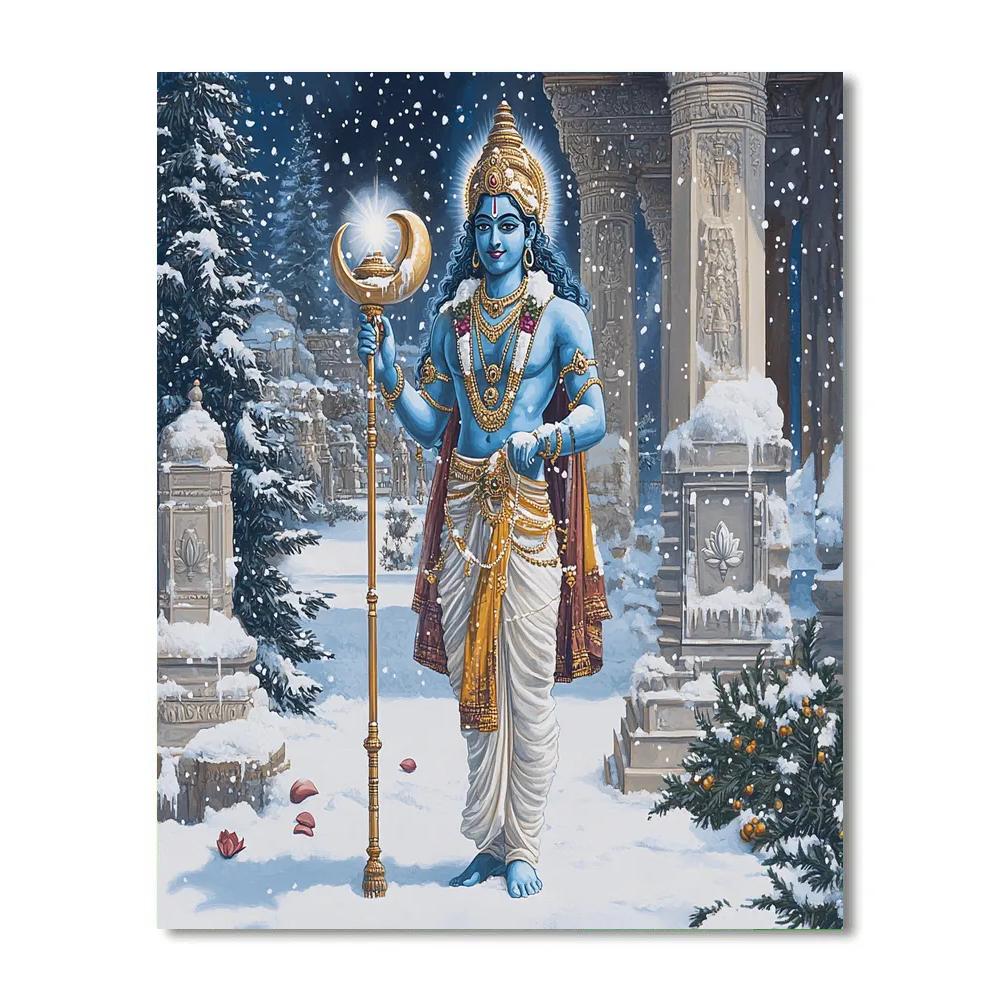 Vishnu In A Snow Temple Of Quiet Stars Numbered painting kits