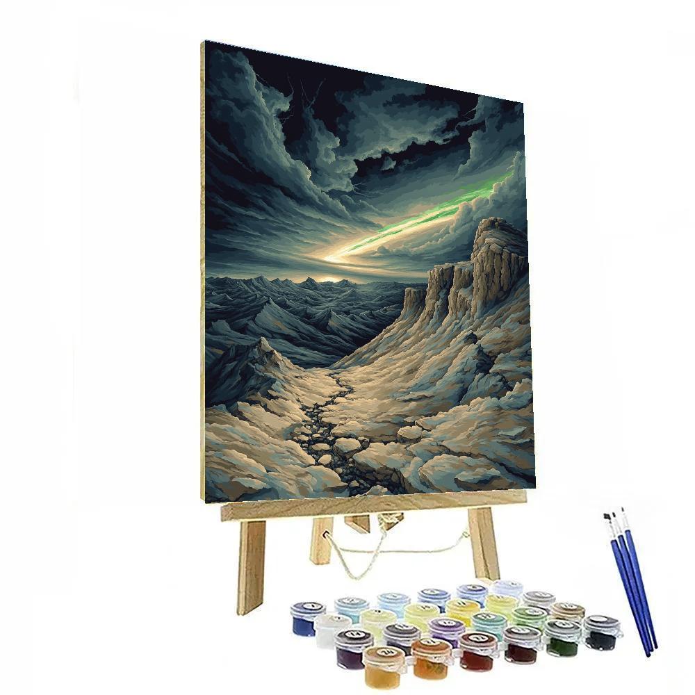 Francisco Goya Inspired Rift Valley Under A Bruised Aurora Paint by numbers kits