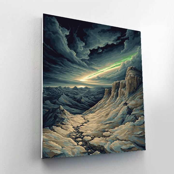 Francisco Goya Inspired Rift Valley Under A Bruised Aurora Paint by numbers kits
