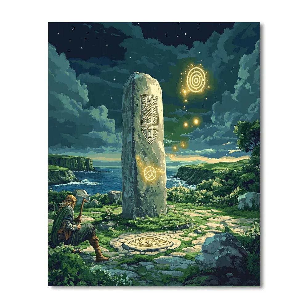 Stone Circle Chronicle With Celtic Ogham Paint by numbers kits