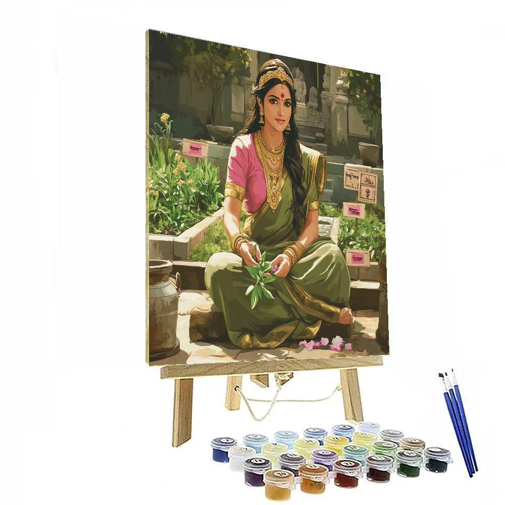 Parvati Garden Of Sacred Herbs Painting by numbers kit