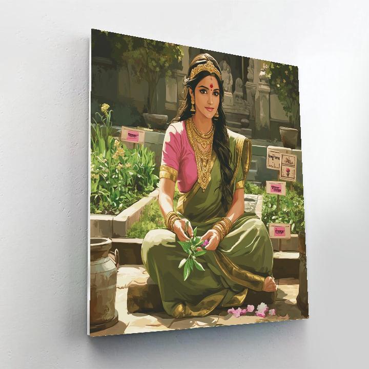 Parvati Garden Of Sacred Herbs Painting by numbers kit