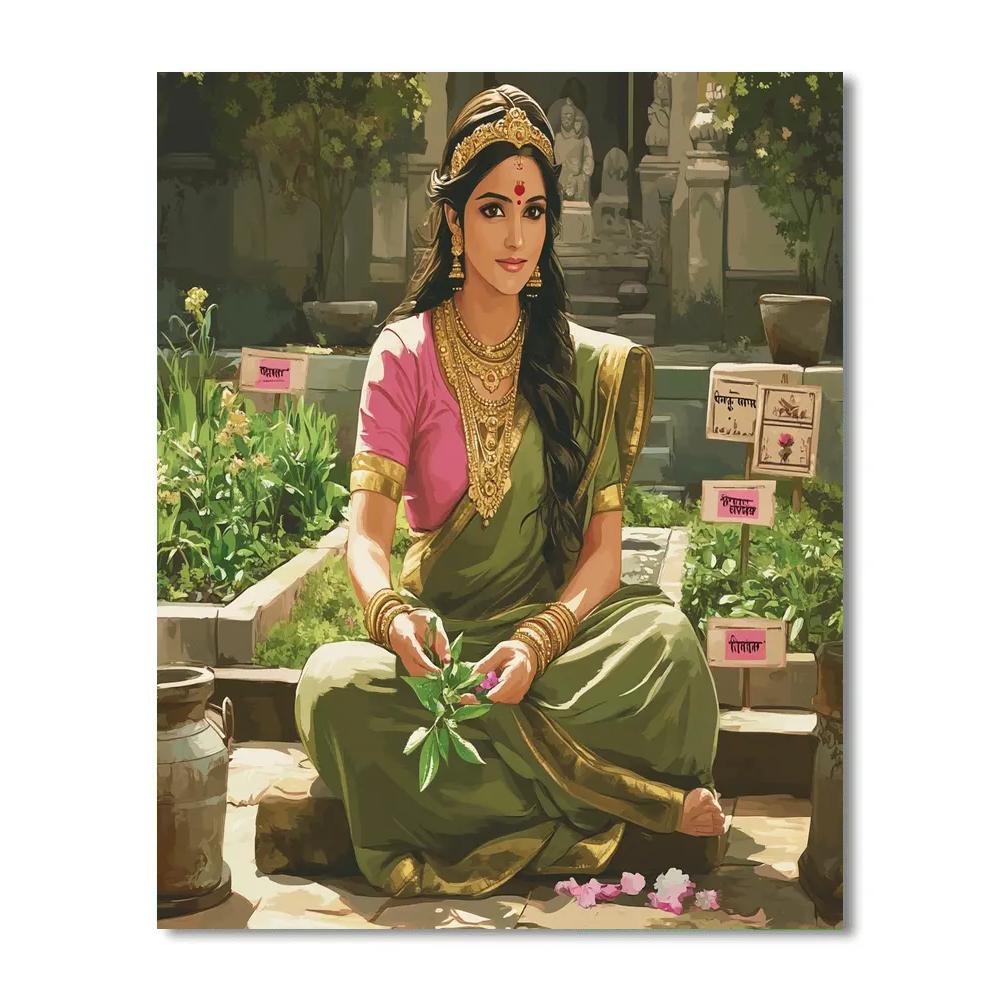 Parvati Garden Of Sacred Herbs Painting by numbers kit