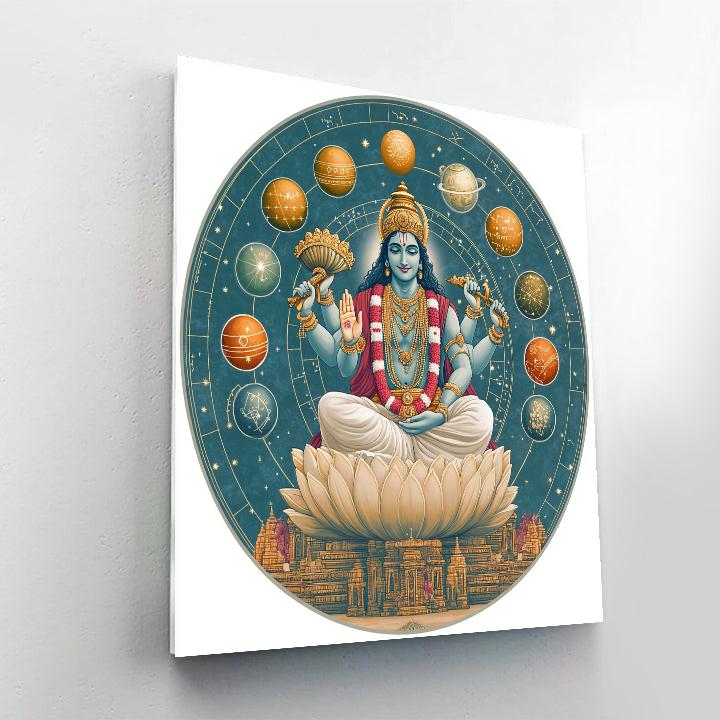 Vishnu Hosting The Harmony Of The Nine Planets paint by number