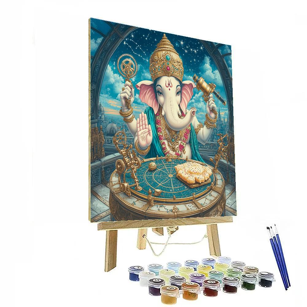 Clockwork Observatory Ganesha Painting by numbers kit
