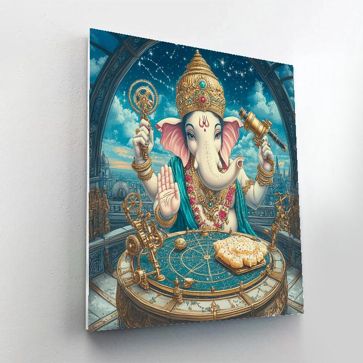 Clockwork Observatory Ganesha Painting by numbers kit