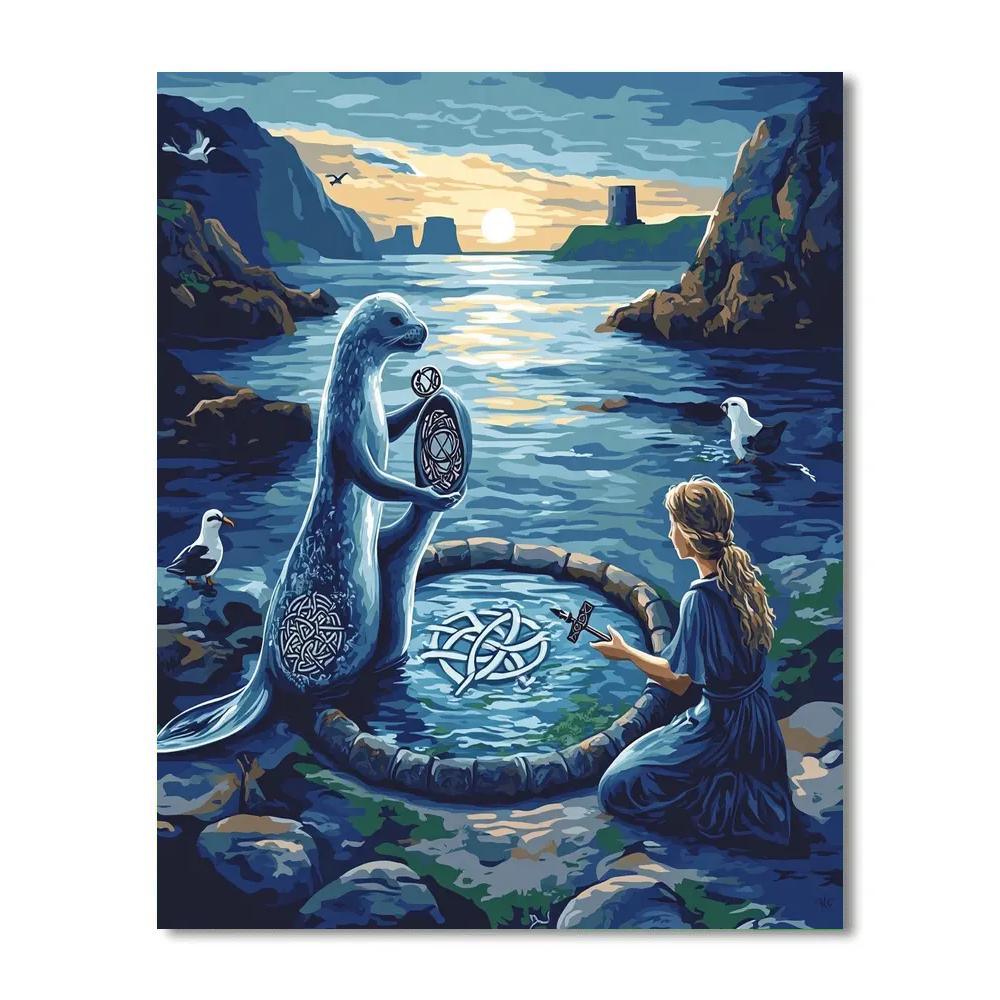 Celtic-Crafted Selkie Shoreline Rite paint by color