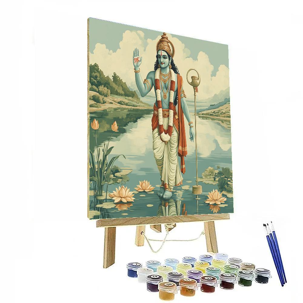 Vishnu In The Mirror Lake Of Many Avatars paint by numbers