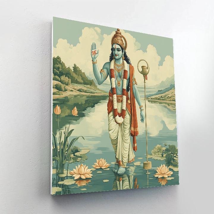 Vishnu In The Mirror Lake Of Many Avatars paint by numbers