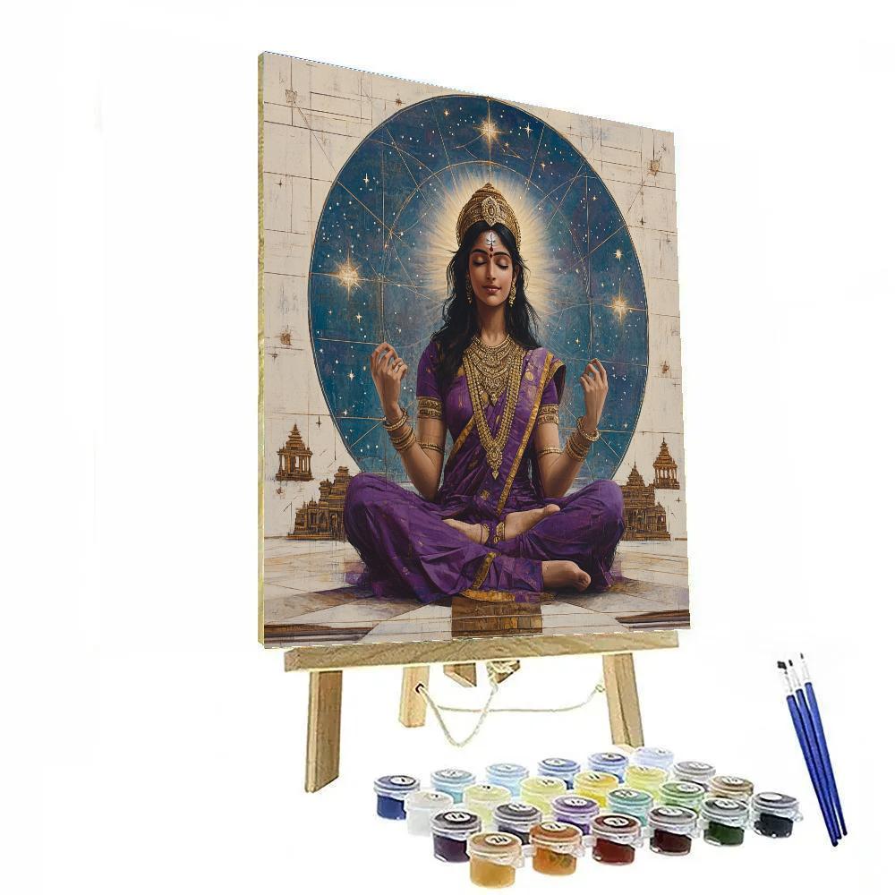 Parvati In Star Mandala Sanctuary Number painting