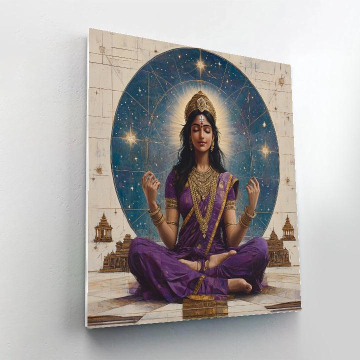 Parvati In Star Mandala Sanctuary Number painting