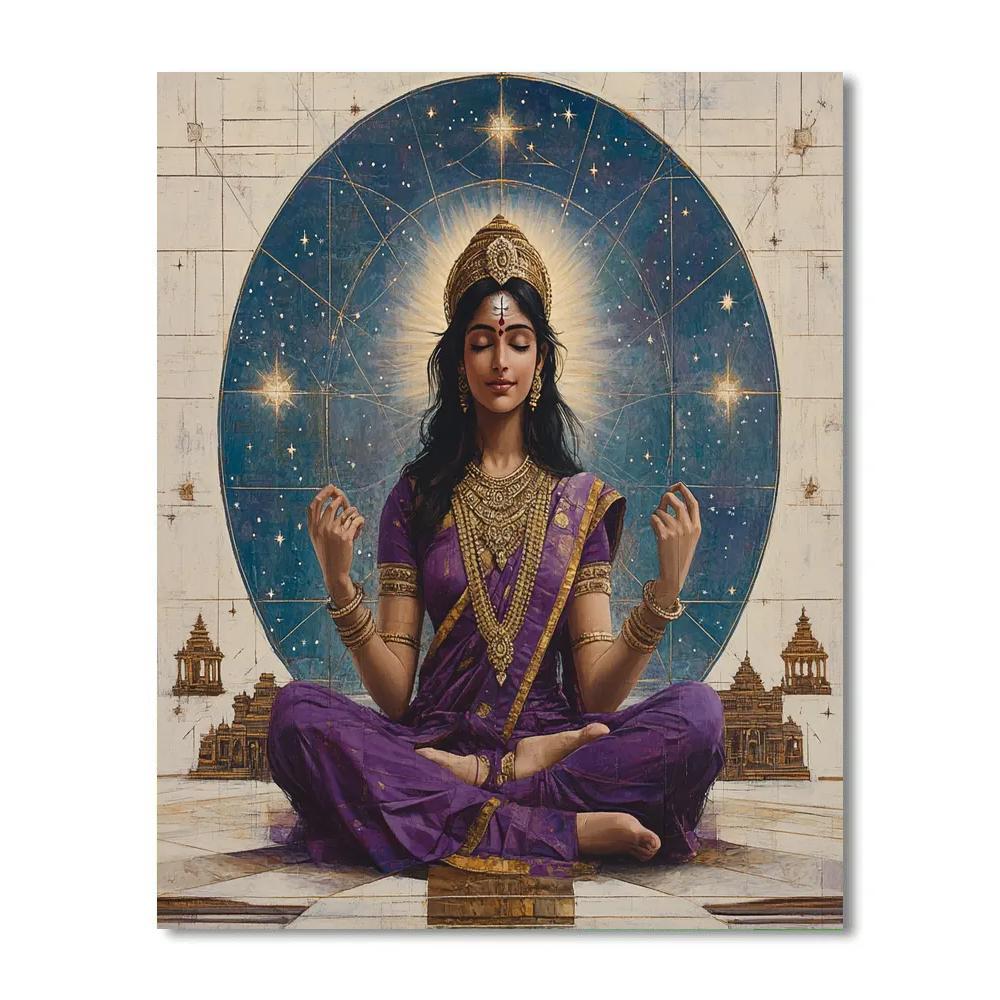 Parvati In Star Mandala Sanctuary Number painting