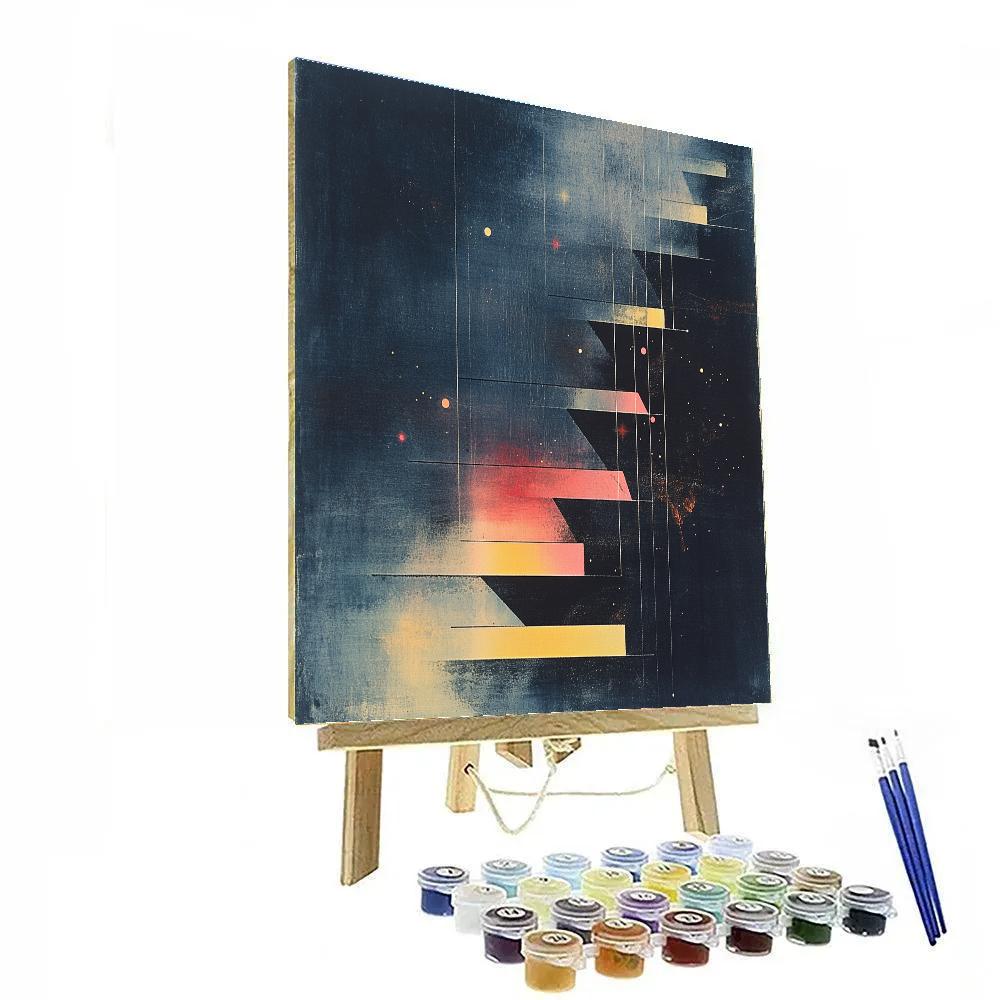 Paul Klee Inspired Nocturne Of Laddered Stars Paint by numbers art