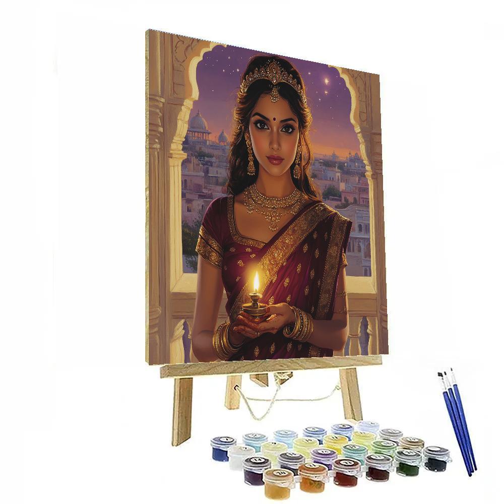 Parvati Palace Balcony Evening Prayer Numbered painting kits