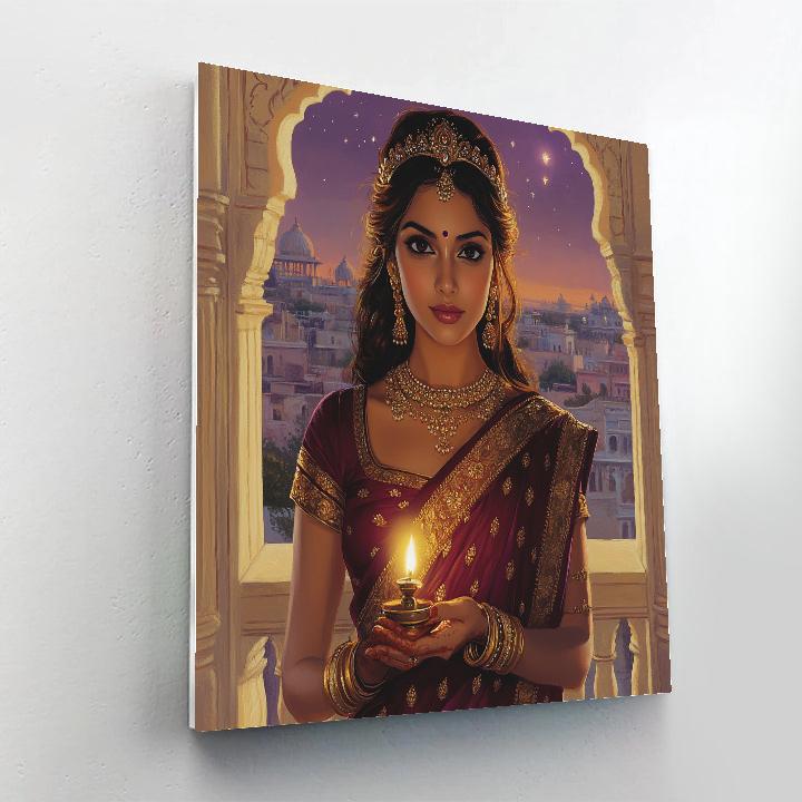 Parvati Palace Balcony Evening Prayer Numbered painting kits