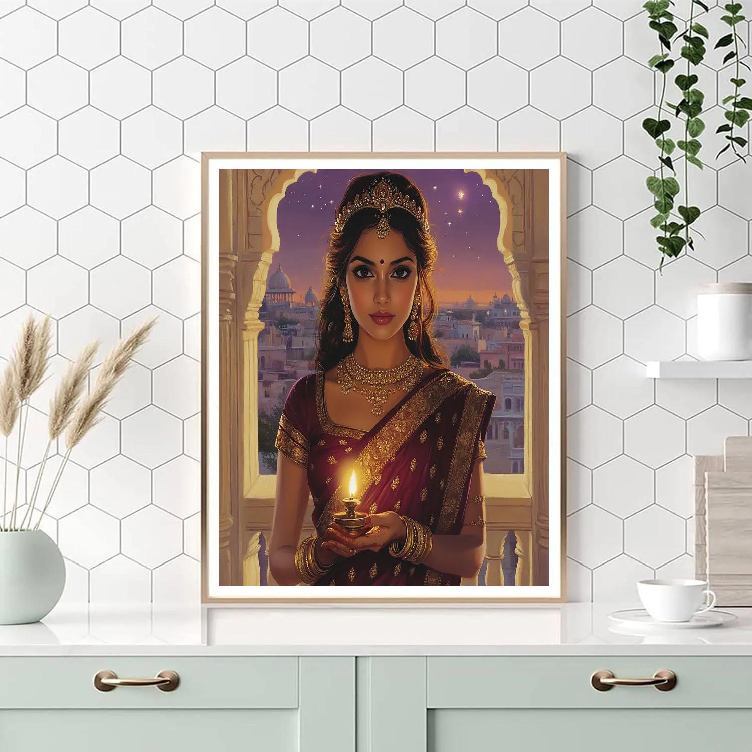 Parvati Palace Balcony Evening Prayer Numbered painting kits
