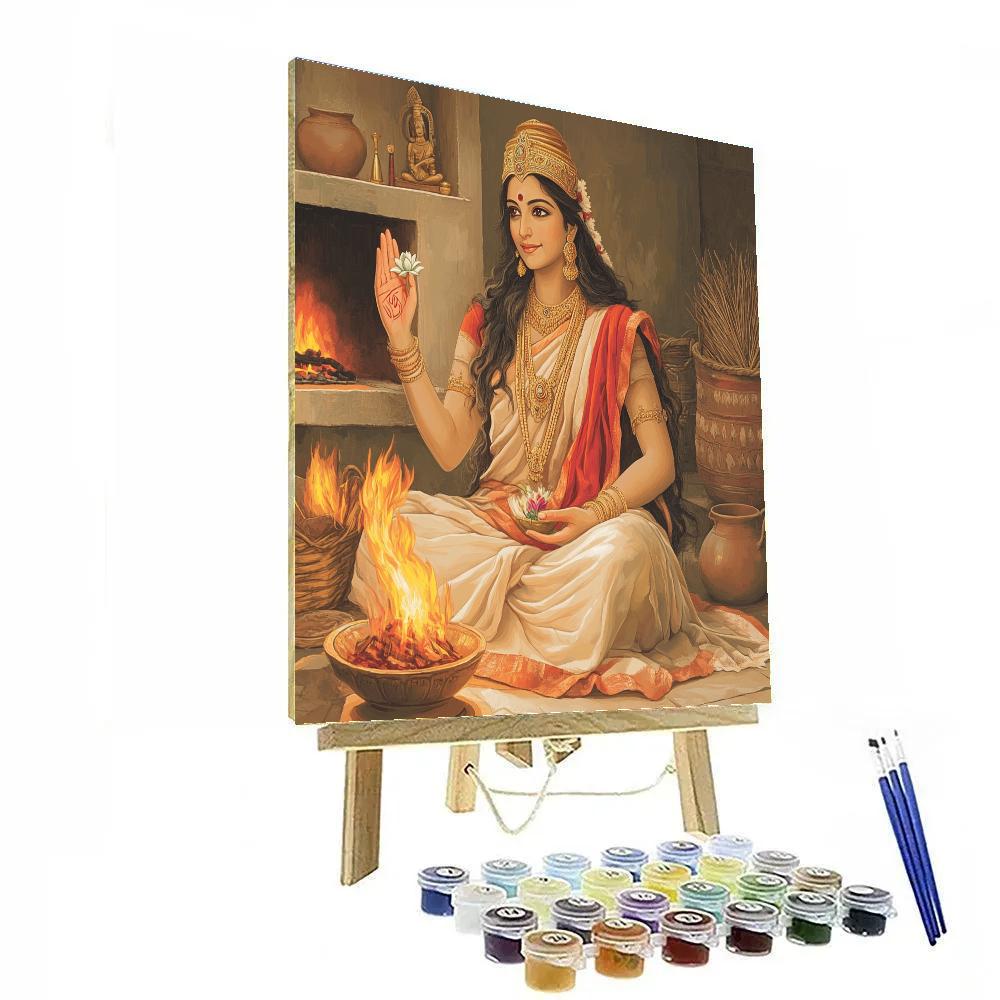 Parvati Cottage Hearth Protection Number painting