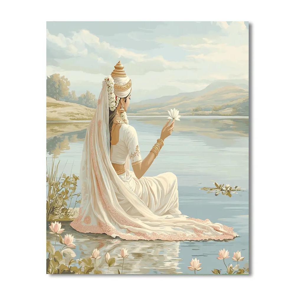 Parvati Pearl Lake Reflection Painting by numbers kit