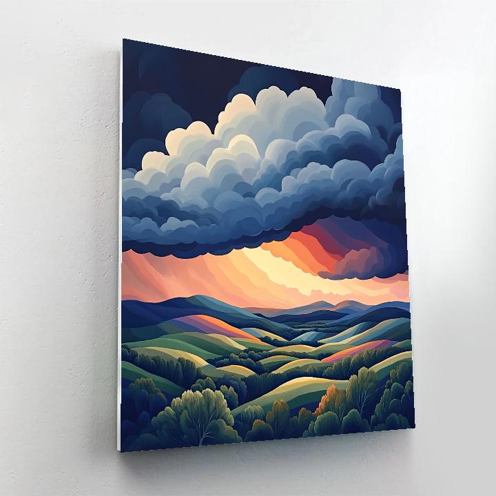 Frederick Varley Inspired Storm Break Through Sapphire Highlands Paint by numbers art
