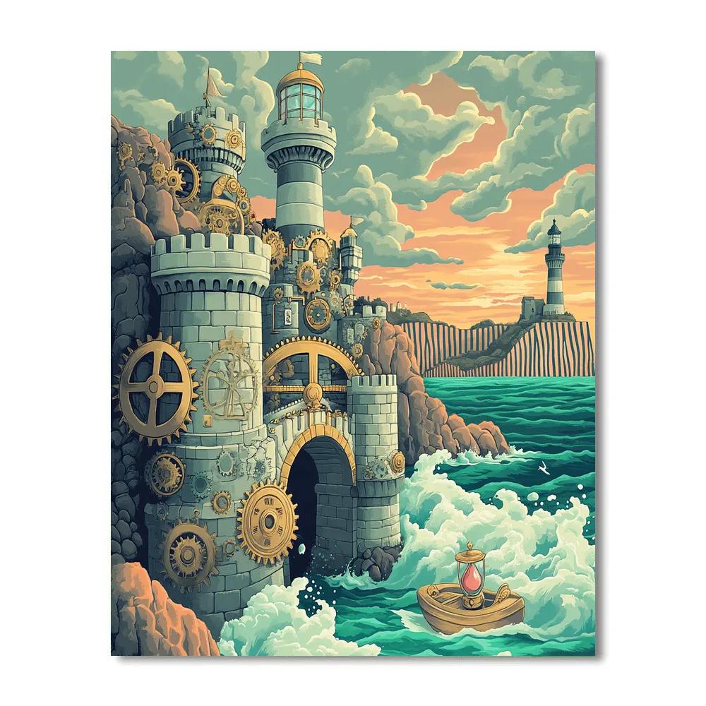 Clockwork Tide Castle painting number kit