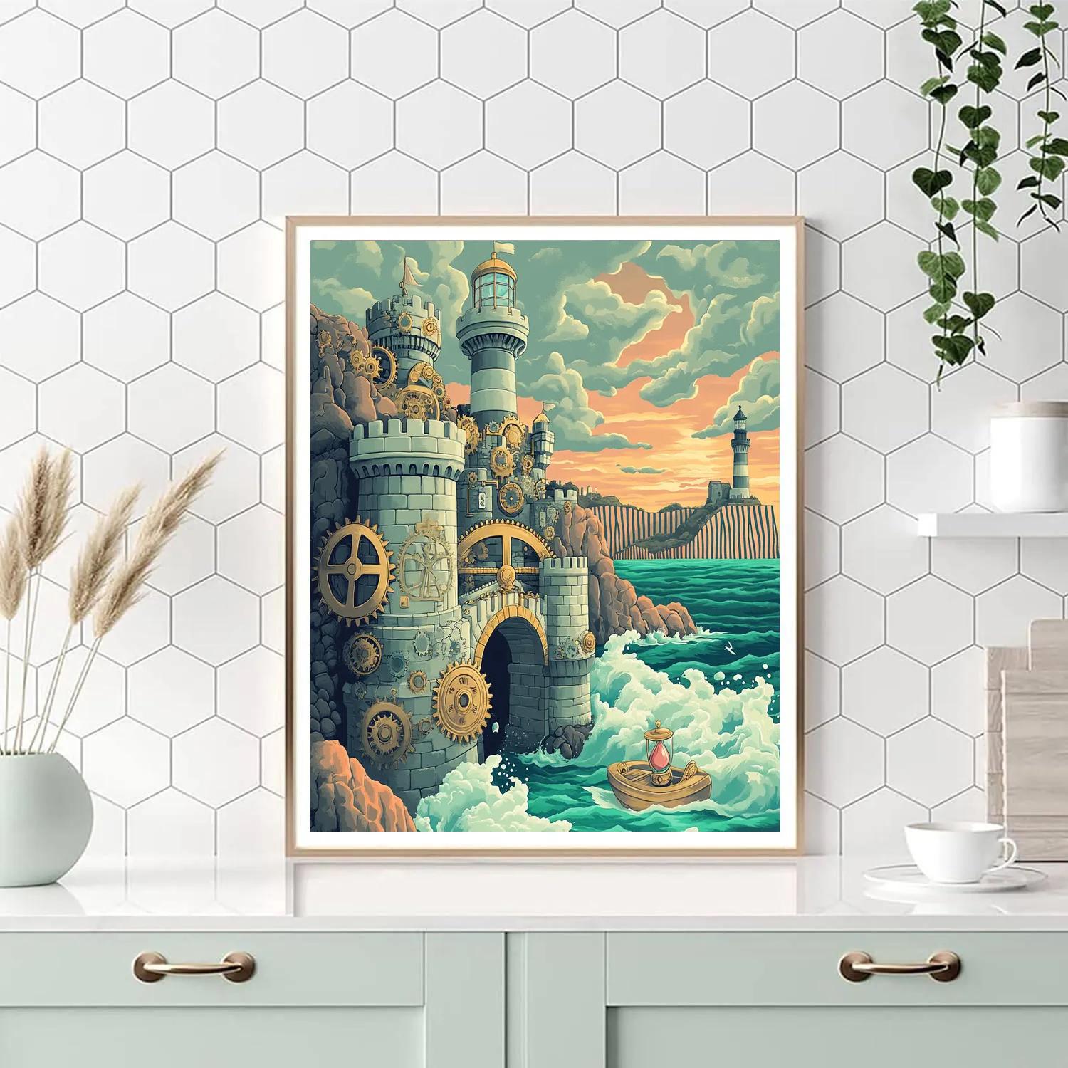 Clockwork Tide Castle painting number kit