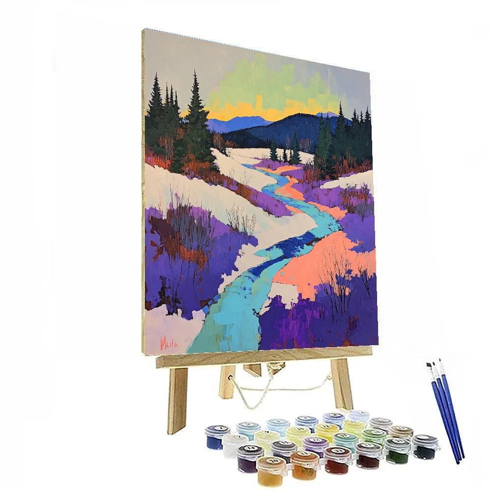 A.Y. Jackson Inspired Aurora Snowmelt Threshold Numbered painting kits