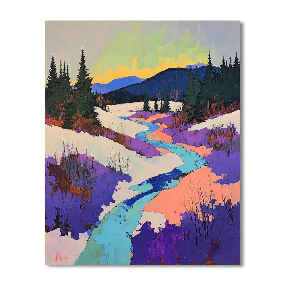 A.Y. Jackson Inspired Aurora Snowmelt Threshold Numbered painting kits