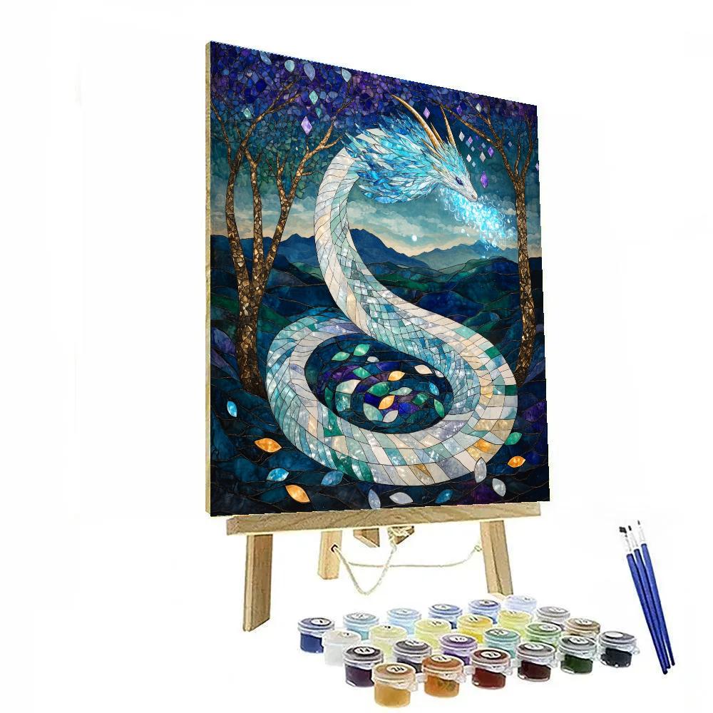 Dragon Lattice Of The Glass Orchard painting number kit