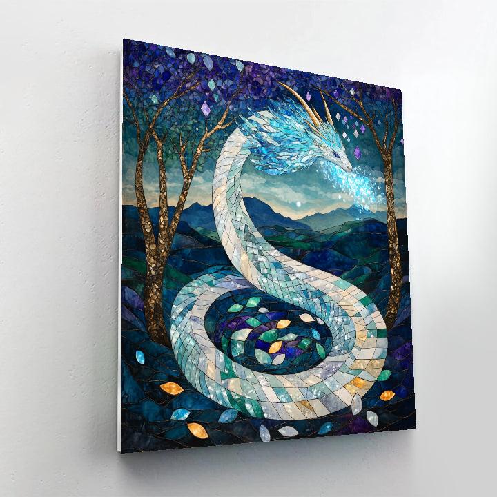 Dragon Lattice Of The Glass Orchard painting number kit