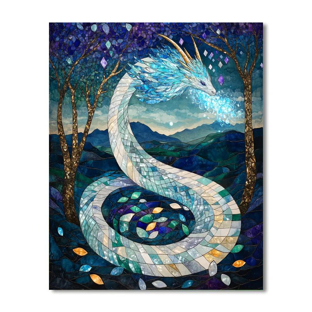 Dragon Lattice Of The Glass Orchard painting number kit