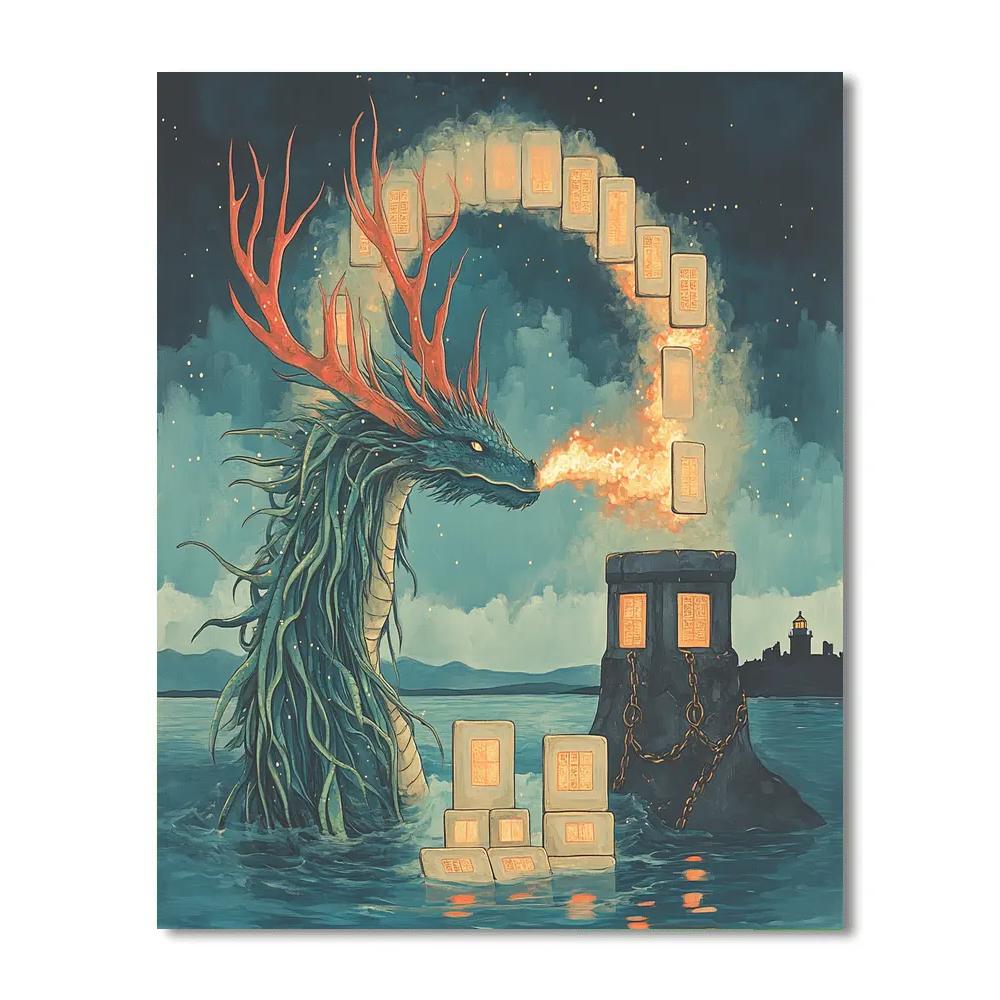 The Tide Archive With Dragon Sentinel Paint by numbers art