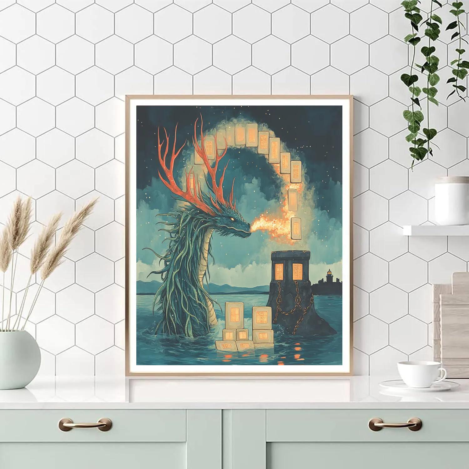 The Tide Archive With Dragon Sentinel Paint by numbers art