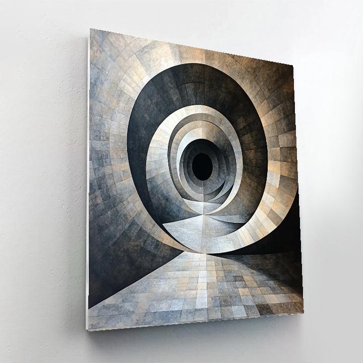 M.C. Escher Inspired Mobius Eclipse Labyrinth paint by numbers