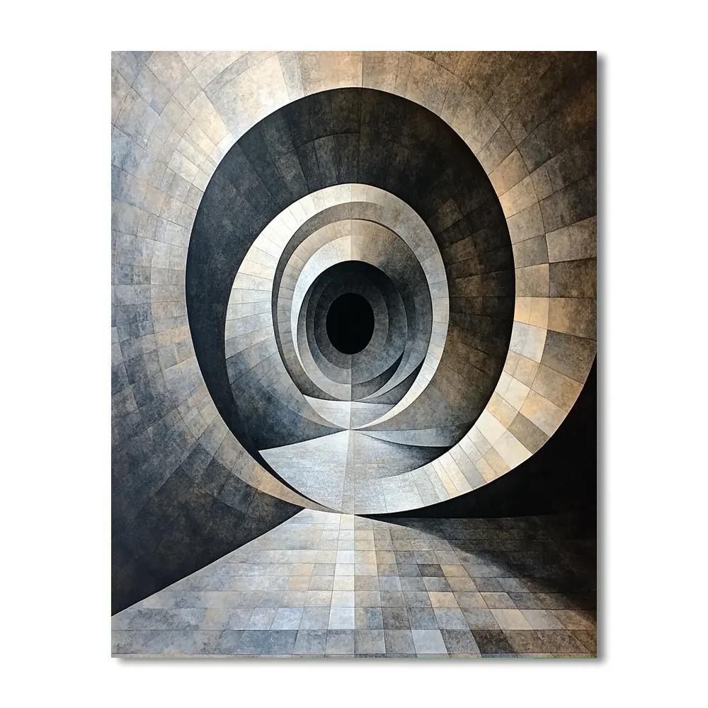 M.C. Escher Inspired Mobius Eclipse Labyrinth paint by numbers