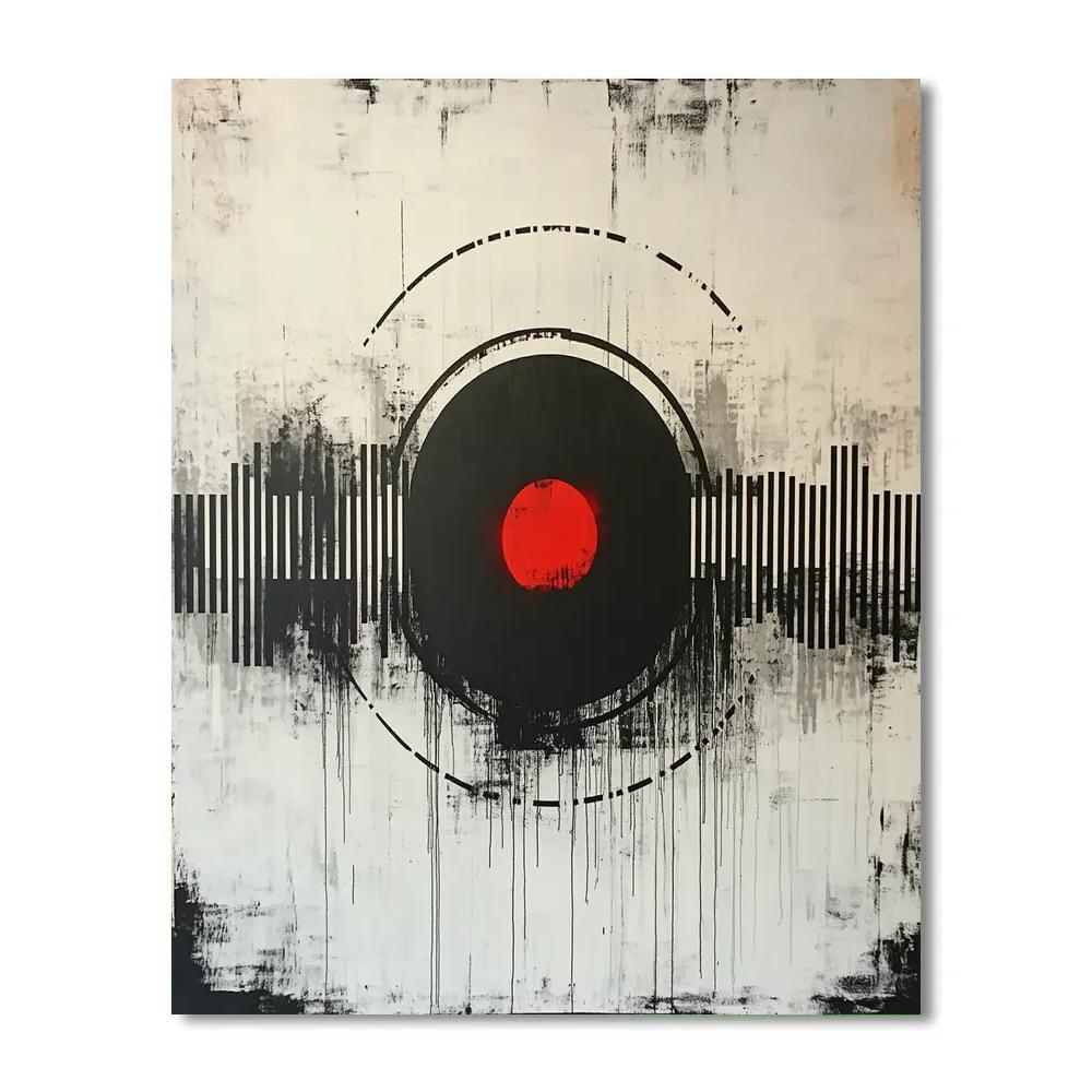 Banksy Inspired Anti Consumerism Event Horizon Number painting