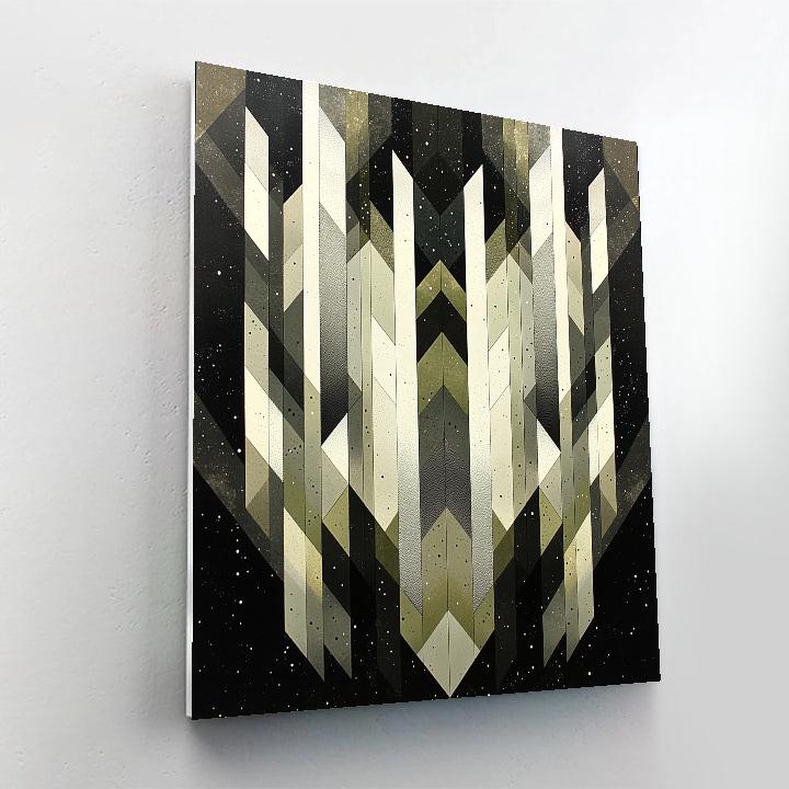 M.C. Escher Inspired Fractal Aurora Tessellation Numbered painting kits