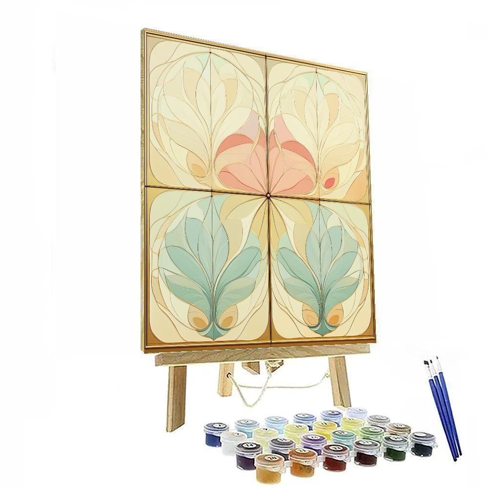 Alphonse Mucha Inspired Seasons Of The Invisible Garden painting number kit