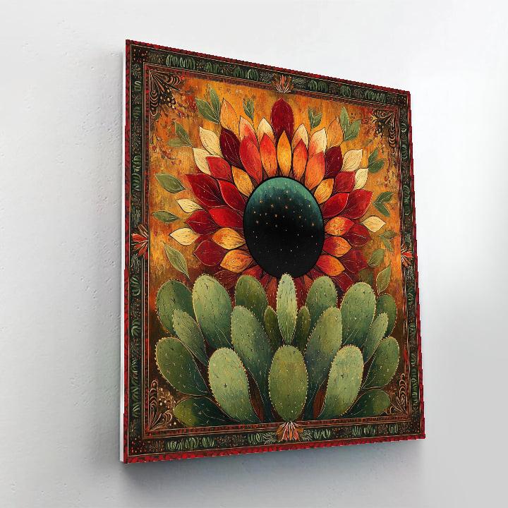 Frida Kahlo Inspired Resilience Garden Of Lunar Eclipse paint by color