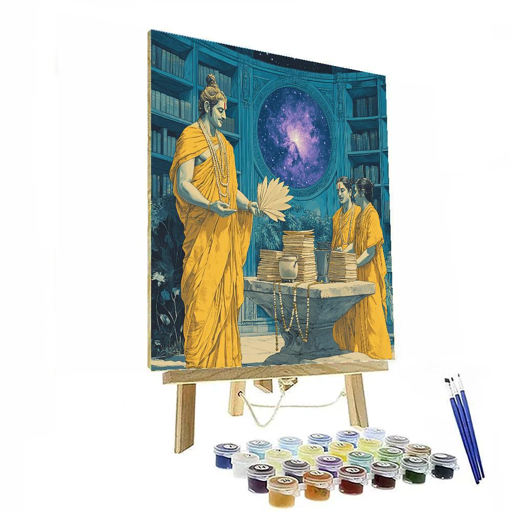 Celestial Archive With Brahma Scribes Number painting