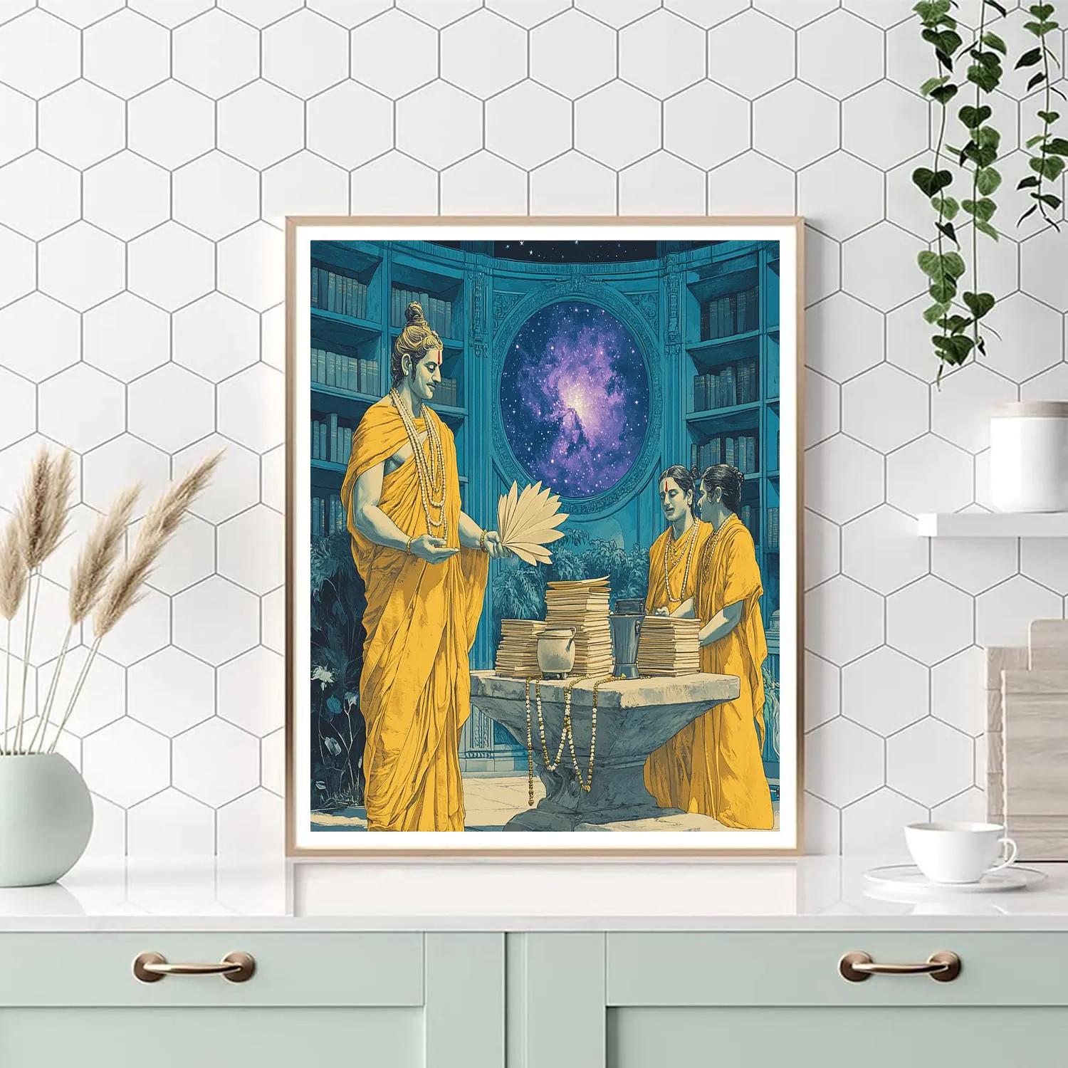 Celestial Archive With Brahma Scribes Number painting