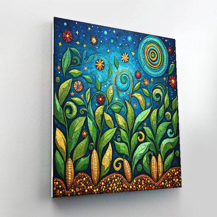 Frida Kahlo Inspired Celestial Milpa Dreamscape painting number kit