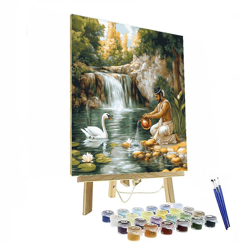 River Source Blessing, Brahma At The Spring Painting by numbers kit