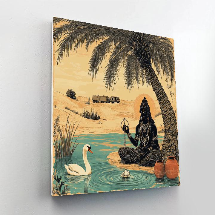 Desert Oasis Covenant, Brahma In Shade DIY paint by numbers