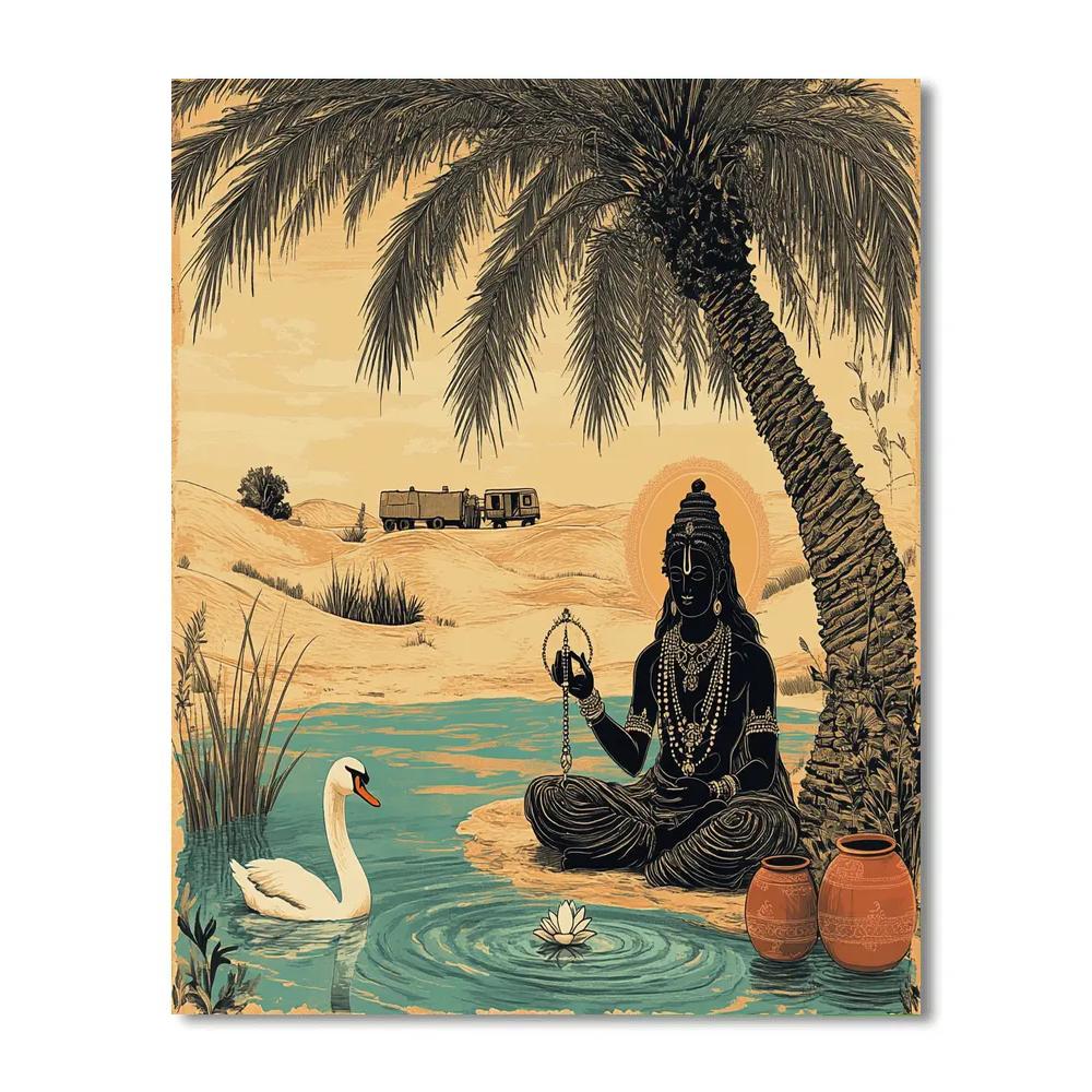 Desert Oasis Covenant, Brahma In Shade DIY paint by numbers