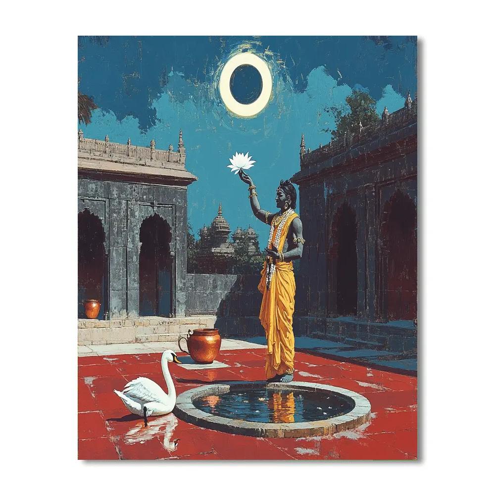 Brahma Eclipse Courtyard Vigil Paint by numbers art