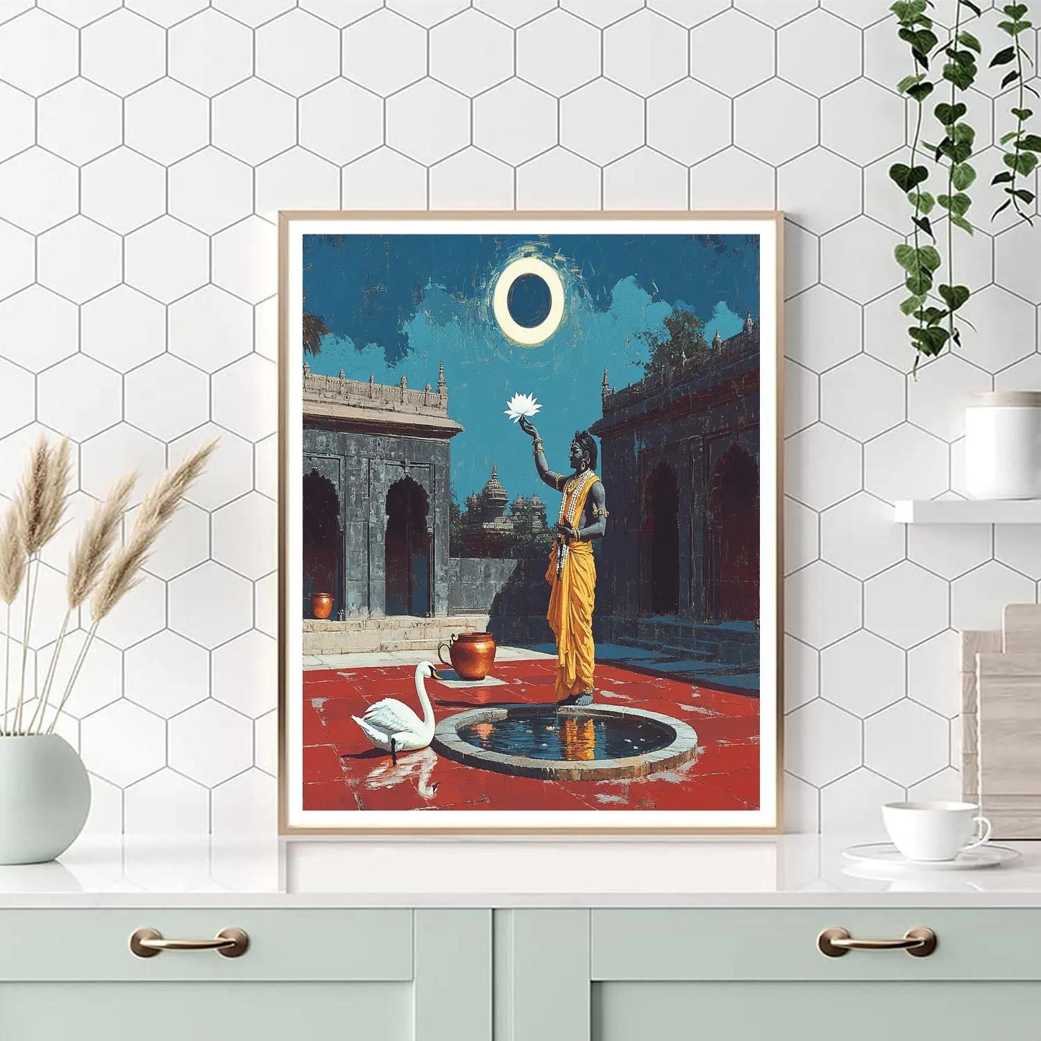 Brahma Eclipse Courtyard Vigil Paint by numbers art