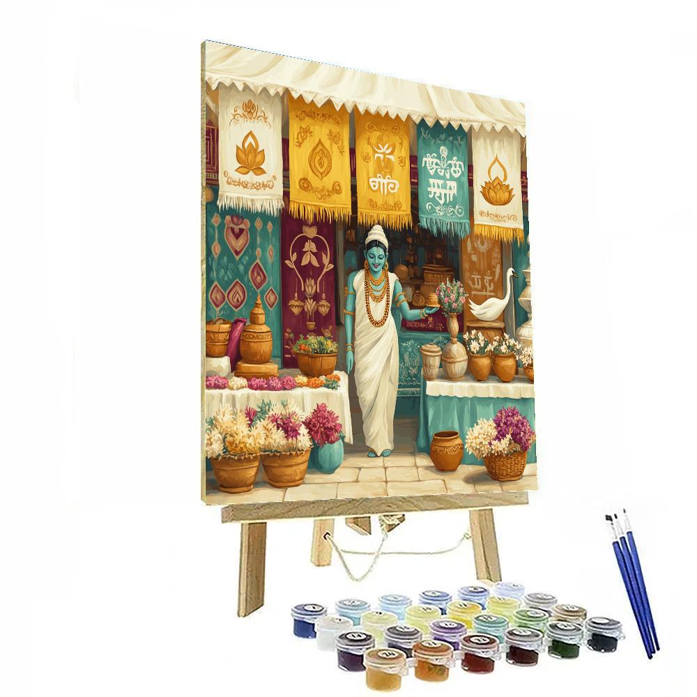 Brahma Marketplace Of Sacred Alphabets painting number kit