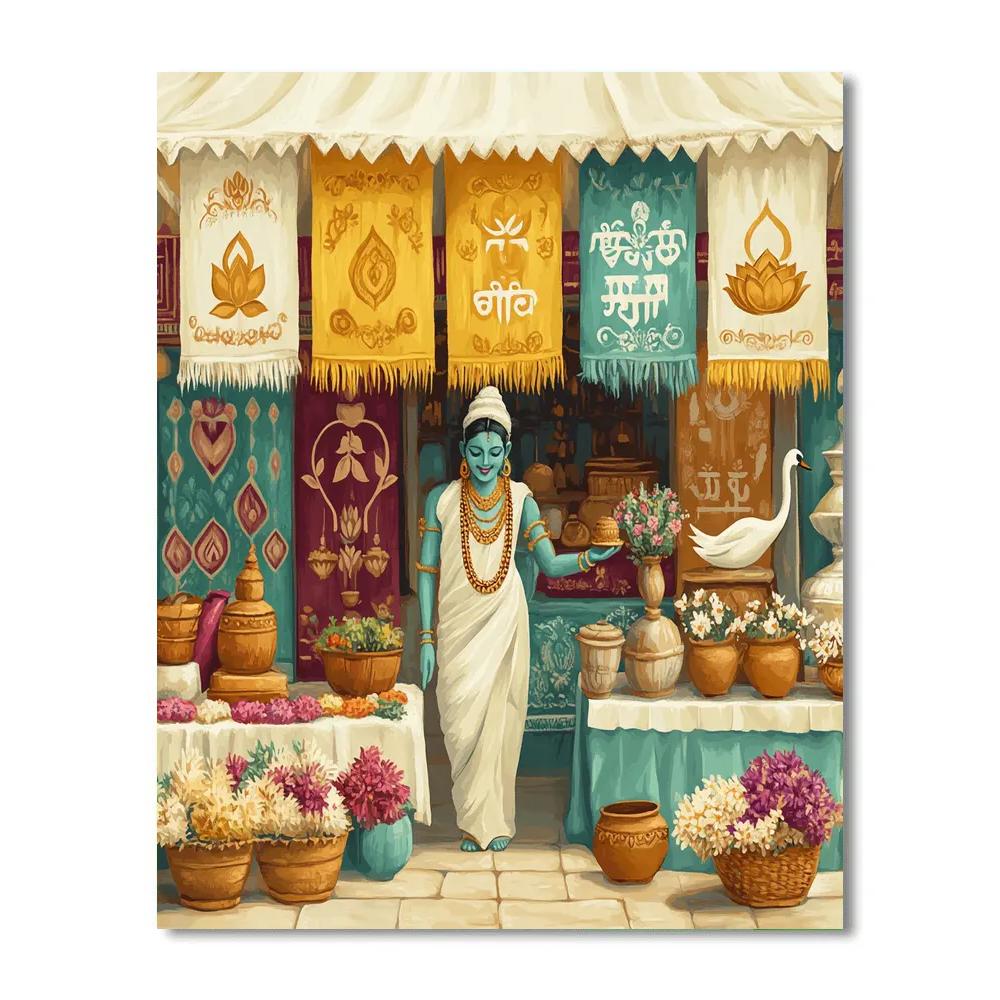 Brahma Marketplace Of Sacred Alphabets painting number kit