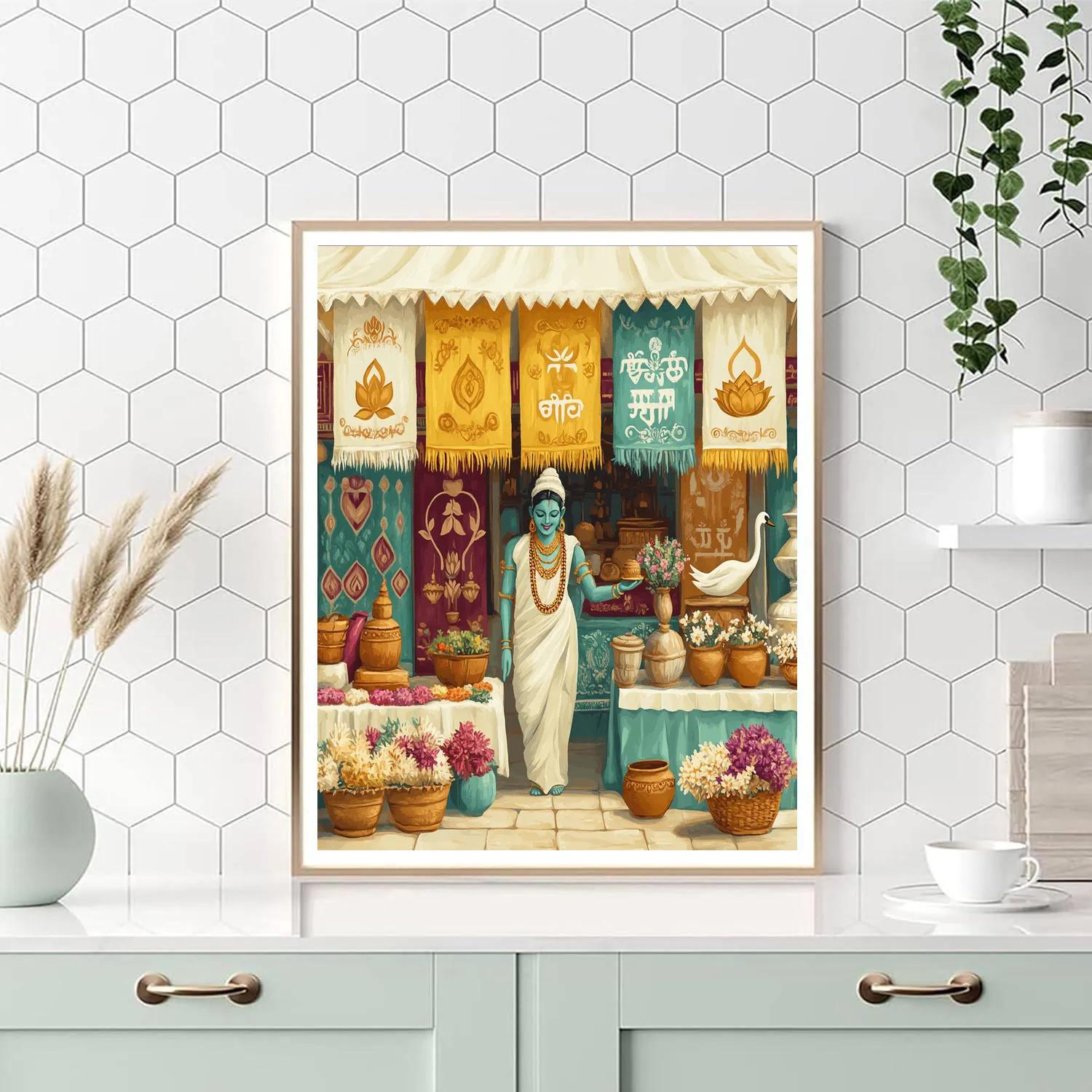 Brahma Marketplace Of Sacred Alphabets painting number kit